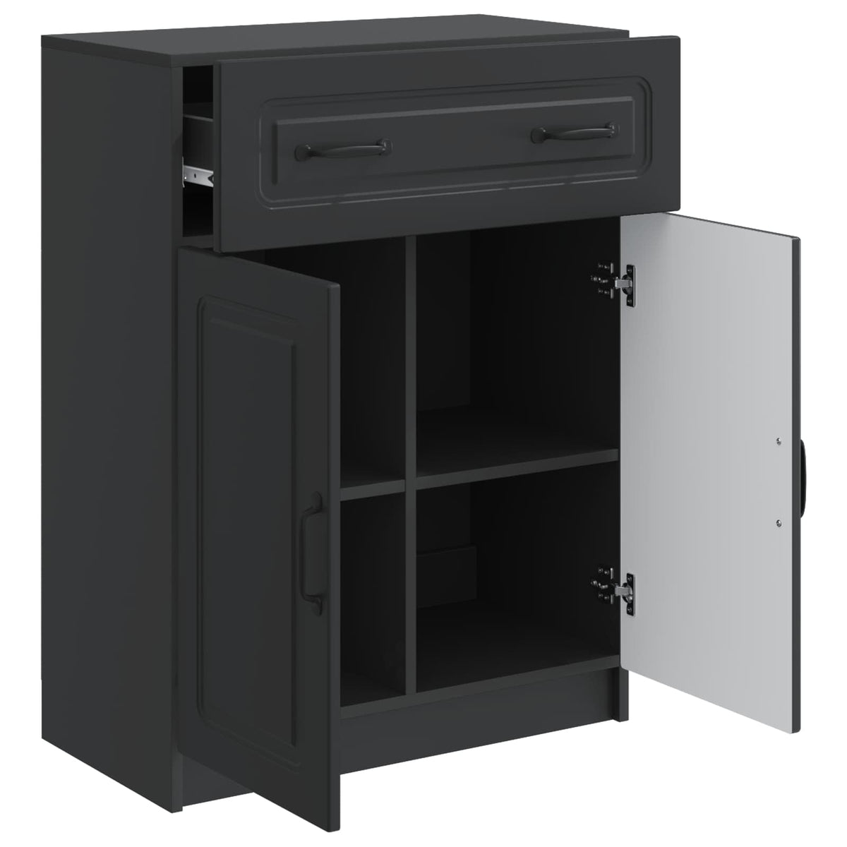 Sideboard Schwarz 66 x 34,5 x 87 cm Holzwerkstoff
