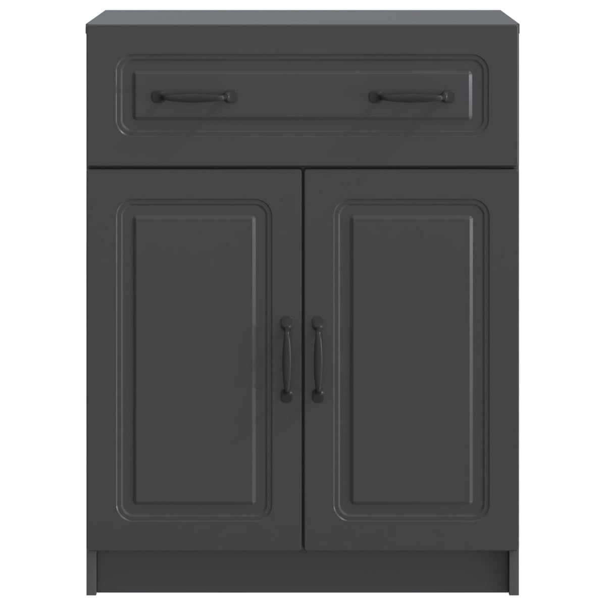 Sideboard Schwarz 66 x 34,5 x 87 cm Holzwerkstoff
