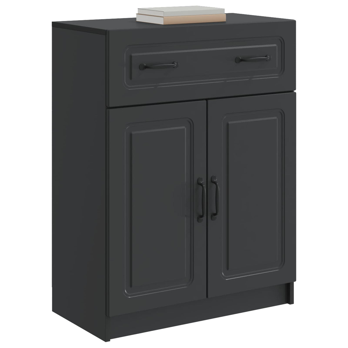 Sideboard Schwarz 66 x 34,5 x 87 cm Holzwerkstoff