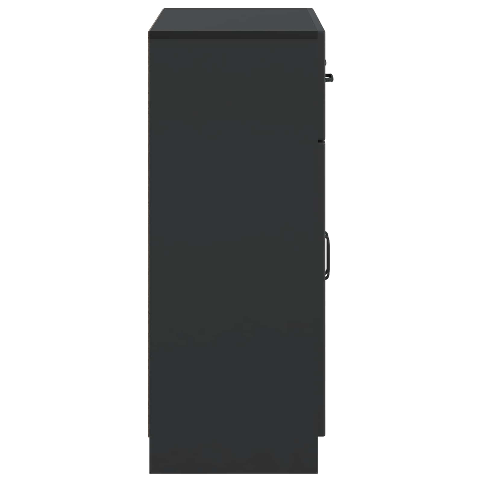 Sideboard Schwarz 66 x 34,5 x 87 cm Holzwerkstoff