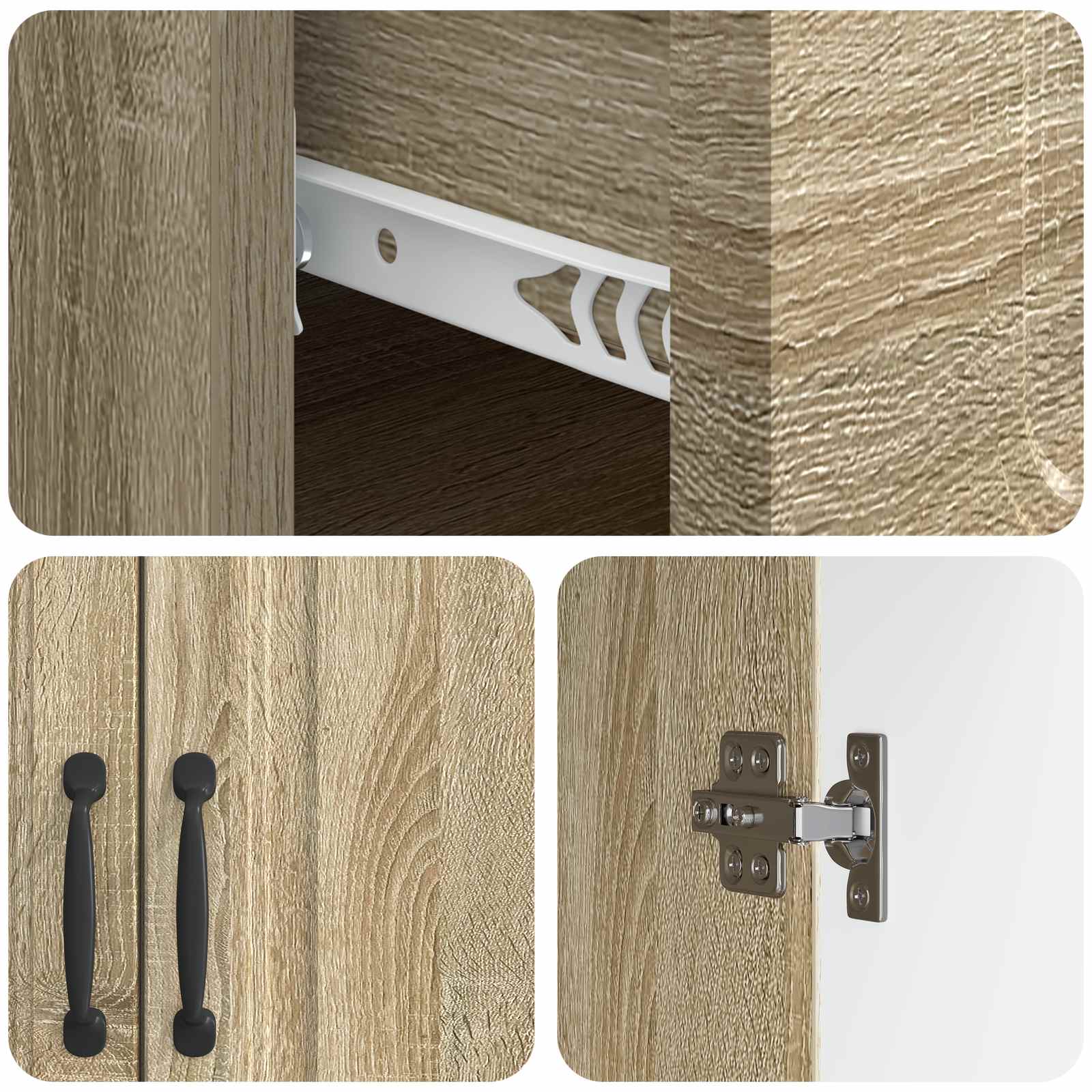 Sideboard Sonoma-Eiche 66 x 34,5 x 87 cm Holzwerkstoff