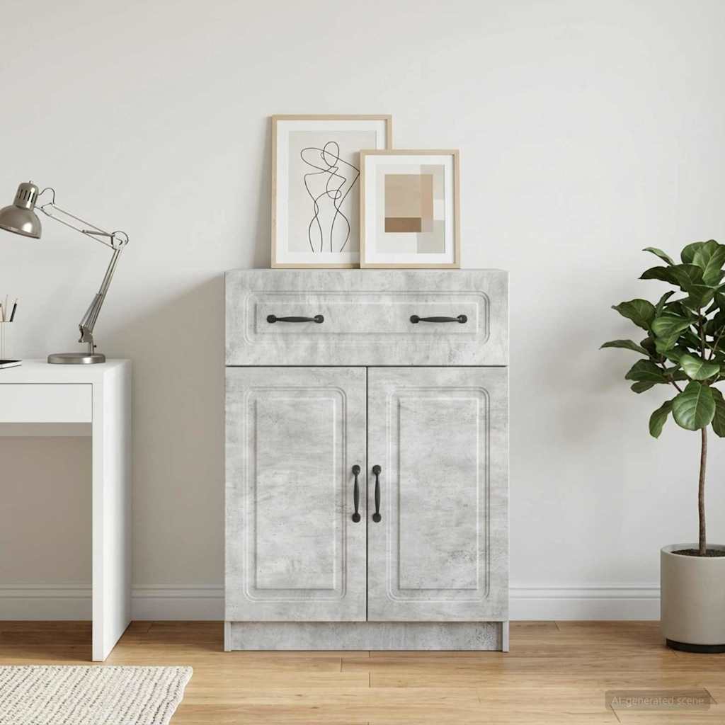 Sideboard Betongrau 66 x 34,5 x 87 cm Holzwerkstoff