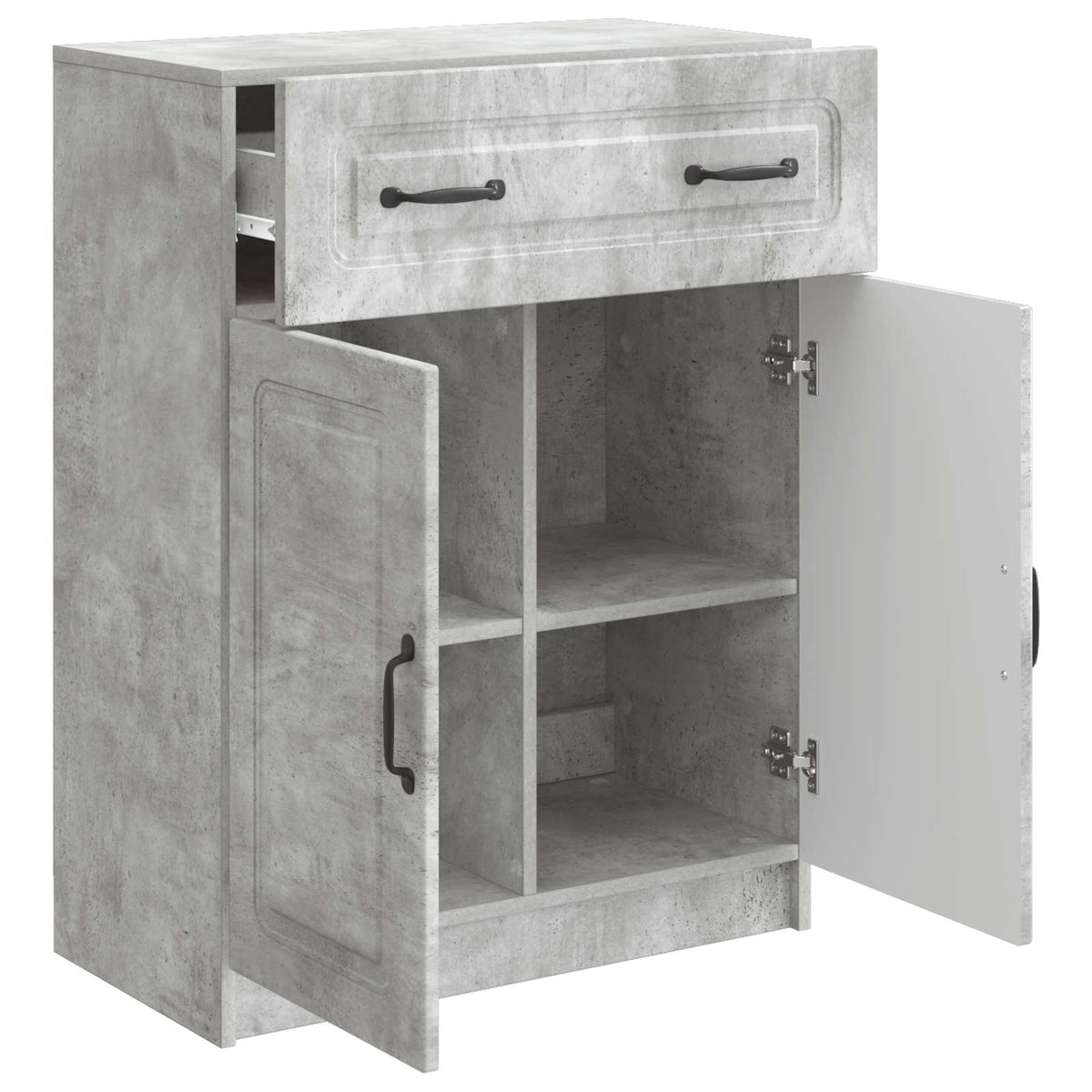 Sideboard Betongrau 66 x 34,5 x 87 cm Holzwerkstoff