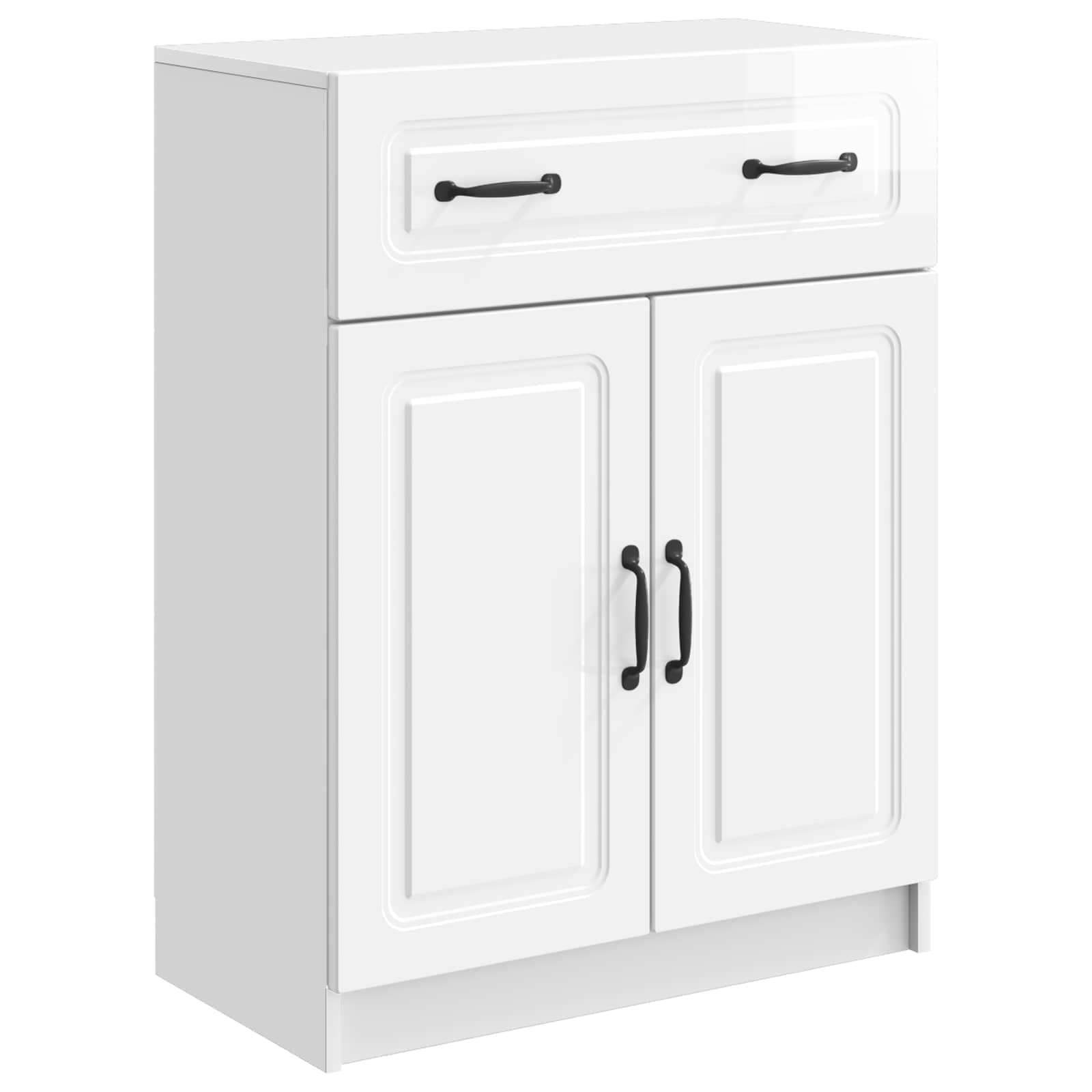 Sideboard Hochglanz Weiß 66 x 34,5 x 87 cm Holzwerkstoff