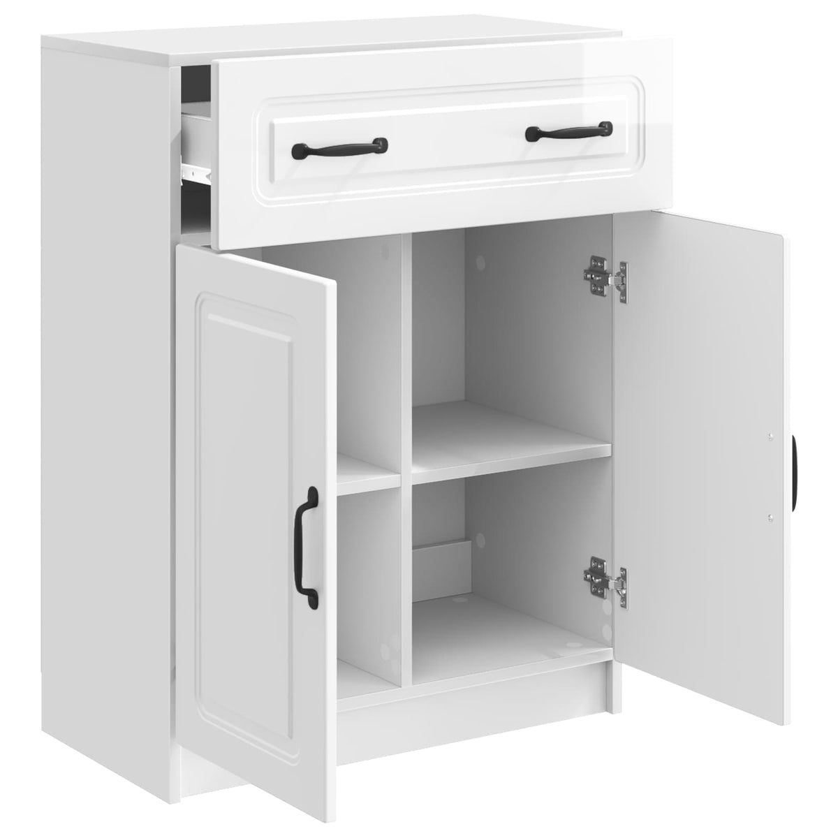 Sideboard Hochglanz Weiß 66 x 34,5 x 87 cm Holzwerkstoff