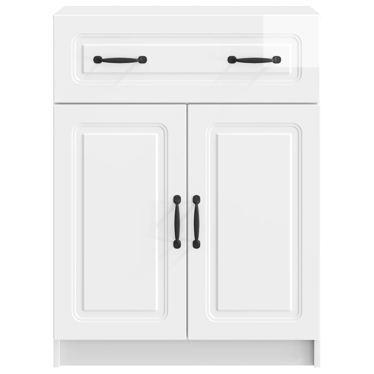 Sideboard Hochglanz Weiß 66 x 34,5 x 87 cm Holzwerkstoff
