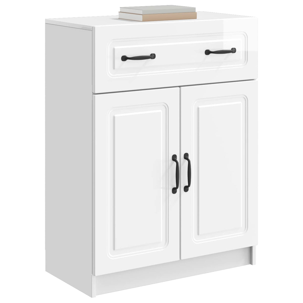 Sideboard Hochglanz Weiß 66 x 34,5 x 87 cm Holzwerkstoff