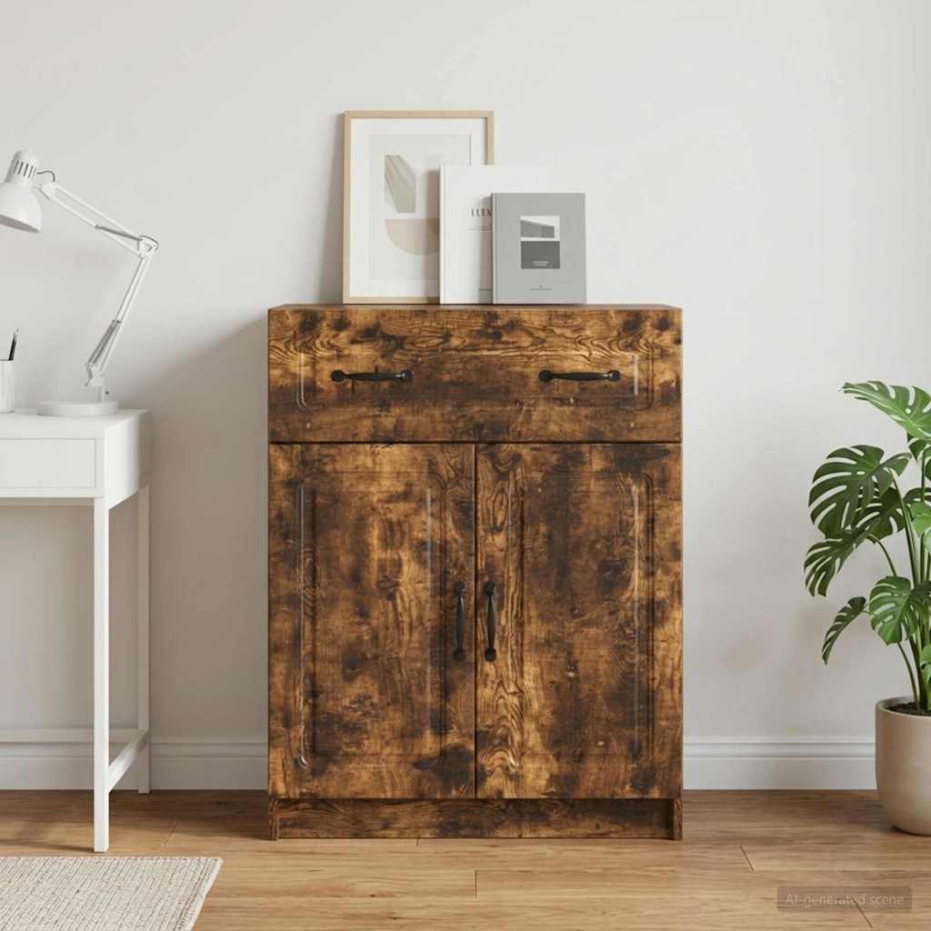 Sideboard Geräucherte Eiche 66 x 34,5 x 87 cm Holzwerkstoff