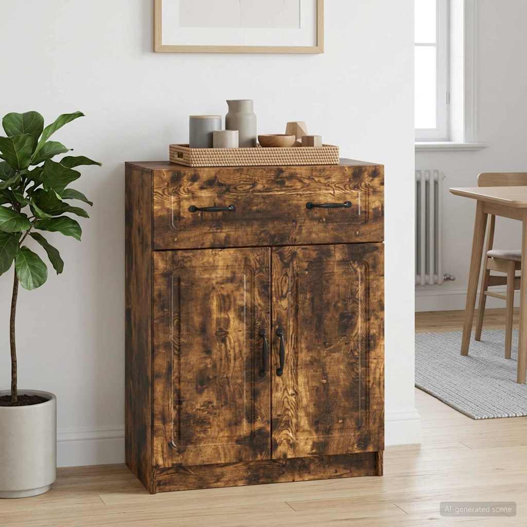 Sideboard Geräucherte Eiche 66 x 34,5 x 87 cm Holzwerkstoff