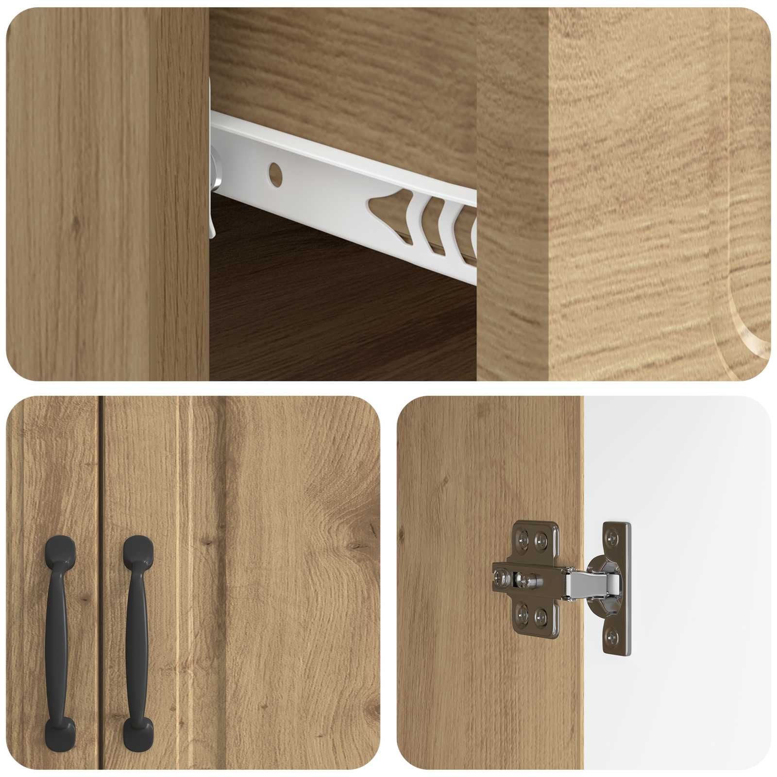 Sideboard Artisan-Eiche 66 x 34,5 x 87 cm Holzwerkstoff
