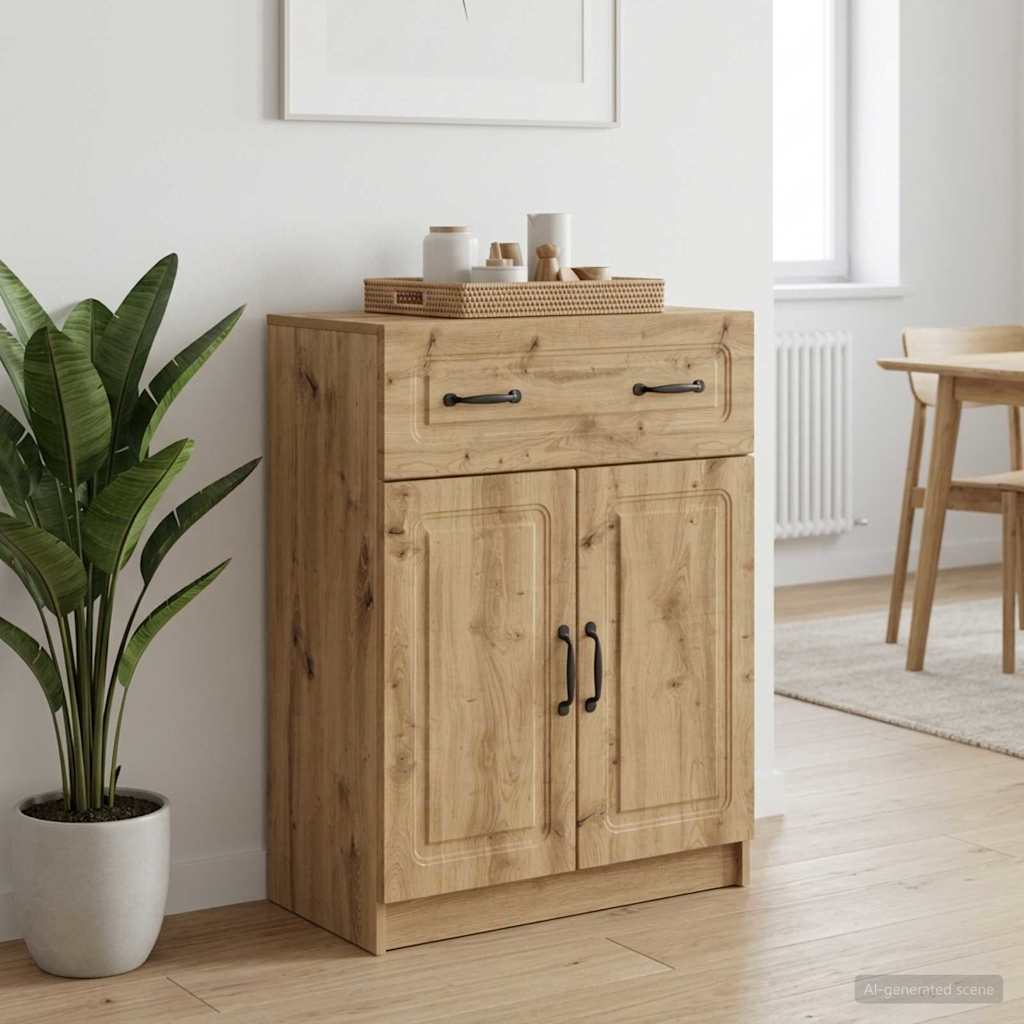 Sideboard Artisan-Eiche 66 x 34,5 x 87 cm Holzwerkstoff
