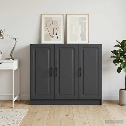 Sideboard Schwarz 89 x 34,5 x 77 cm Holzwerkstoff