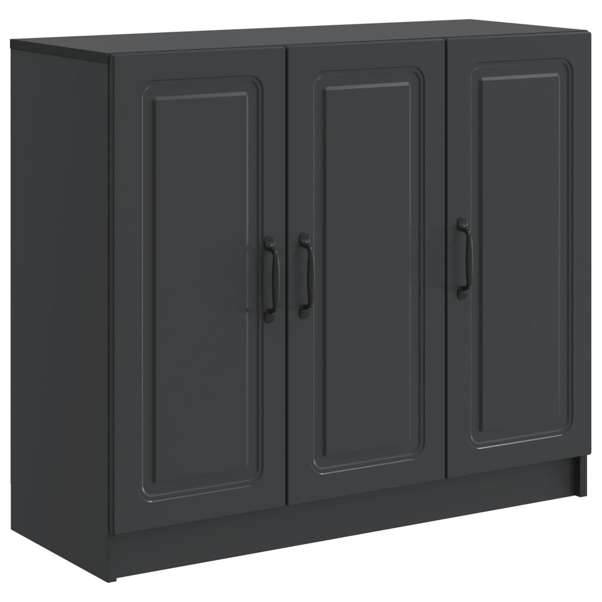 Sideboard Schwarz 89 x 34,5 x 77 cm Holzwerkstoff