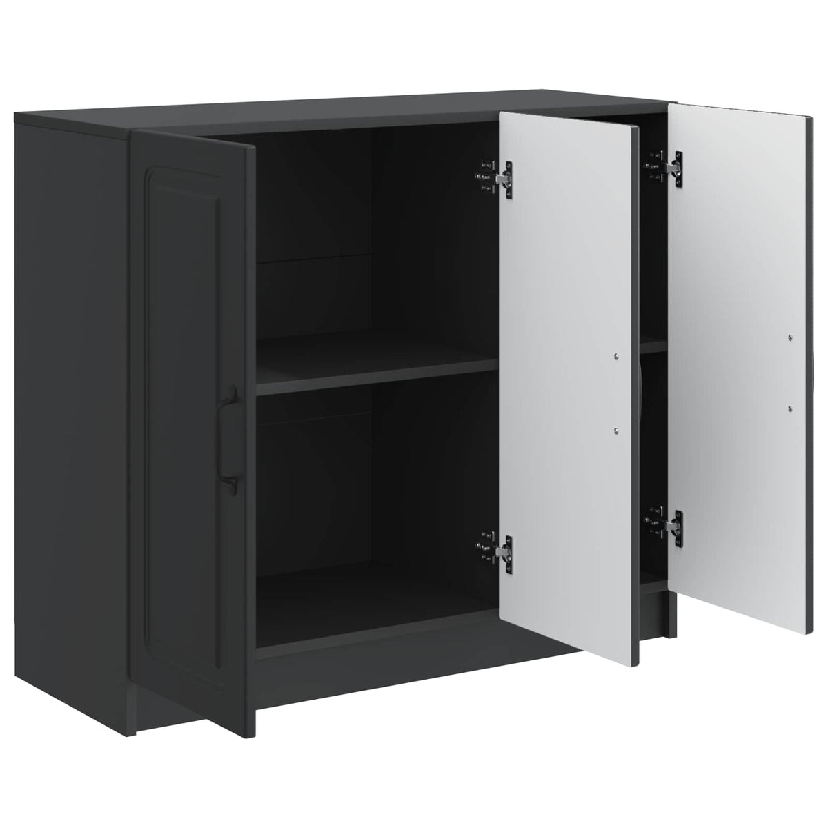 Sideboard Schwarz 89 x 34,5 x 77 cm Holzwerkstoff