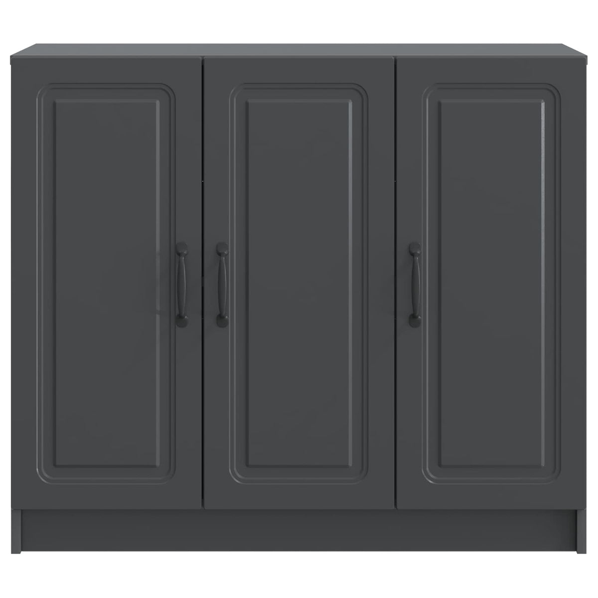 Sideboard Schwarz 89 x 34,5 x 77 cm Holzwerkstoff