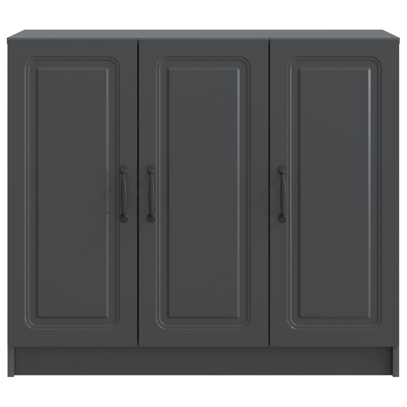 Sideboard Schwarz 89 x 34,5 x 77 cm Holzwerkstoff