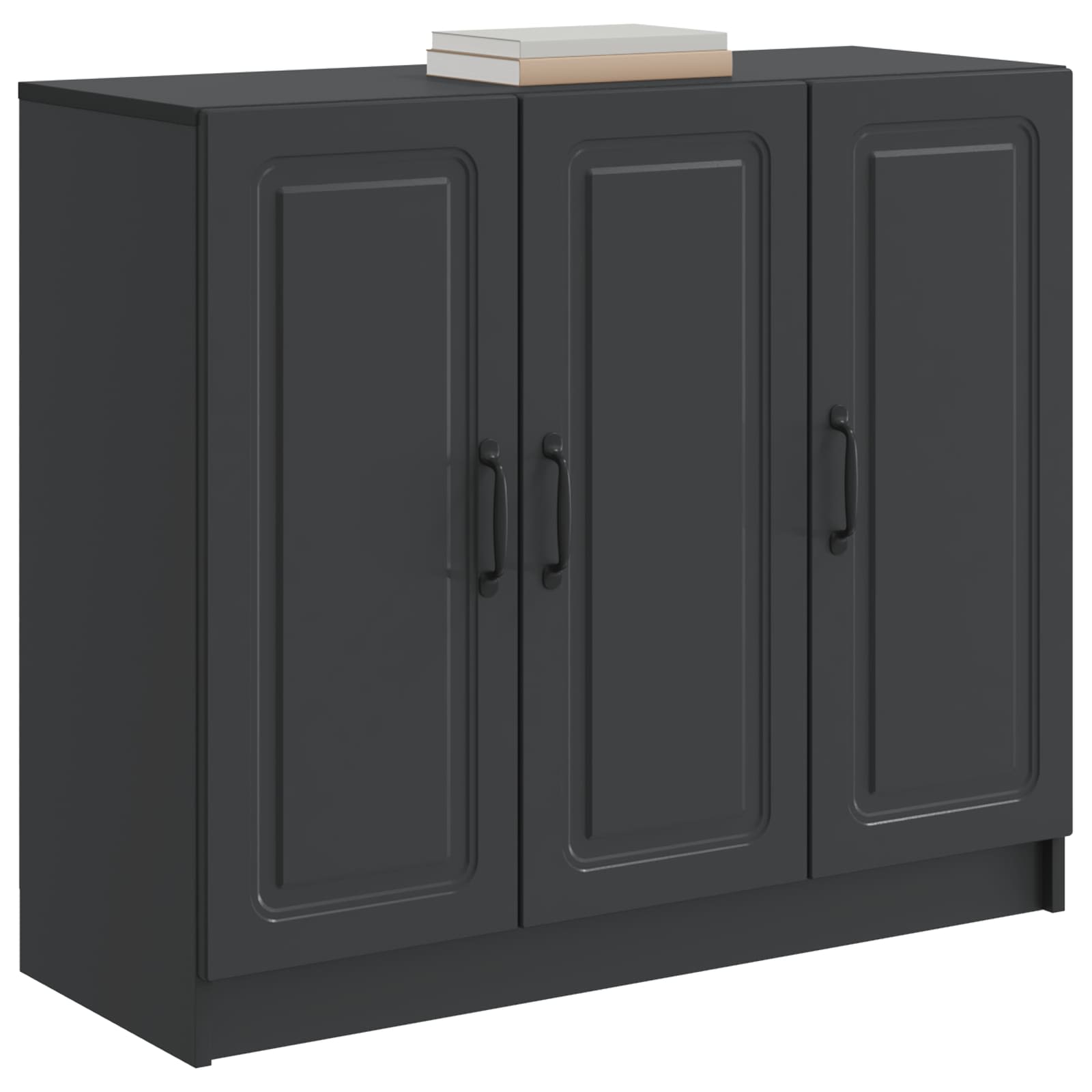 Sideboard Schwarz 89 x 34,5 x 77 cm Holzwerkstoff