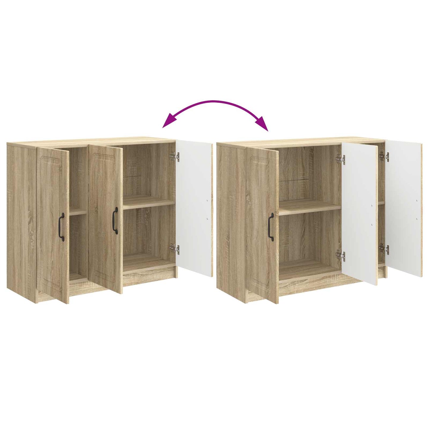 Sideboard Sonoma-Eiche 89 x 34,5 x 77 cm Holzwerkstoff