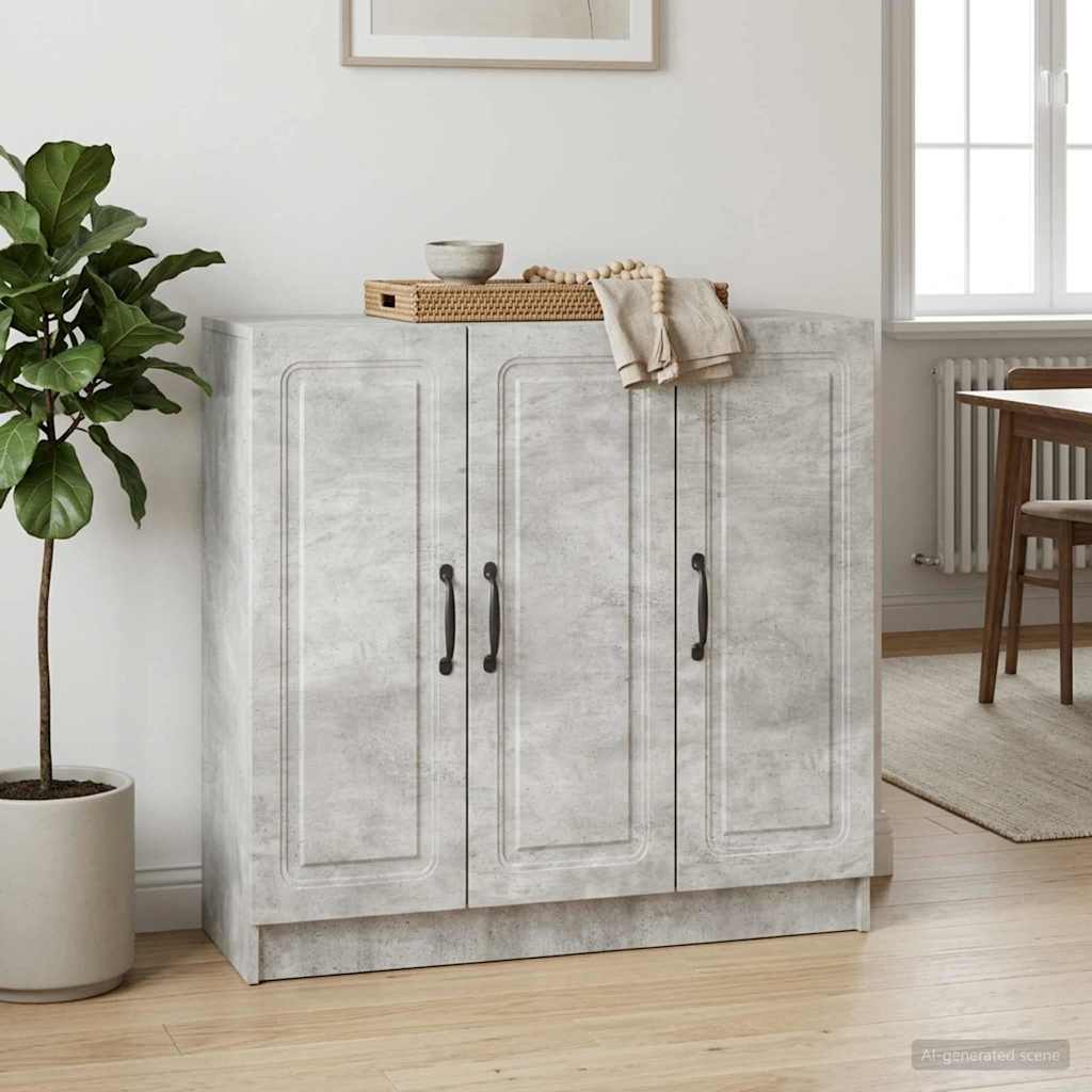 Sideboard Betongrau 89 x 34,5 x 77 cm Holzwerkstoff