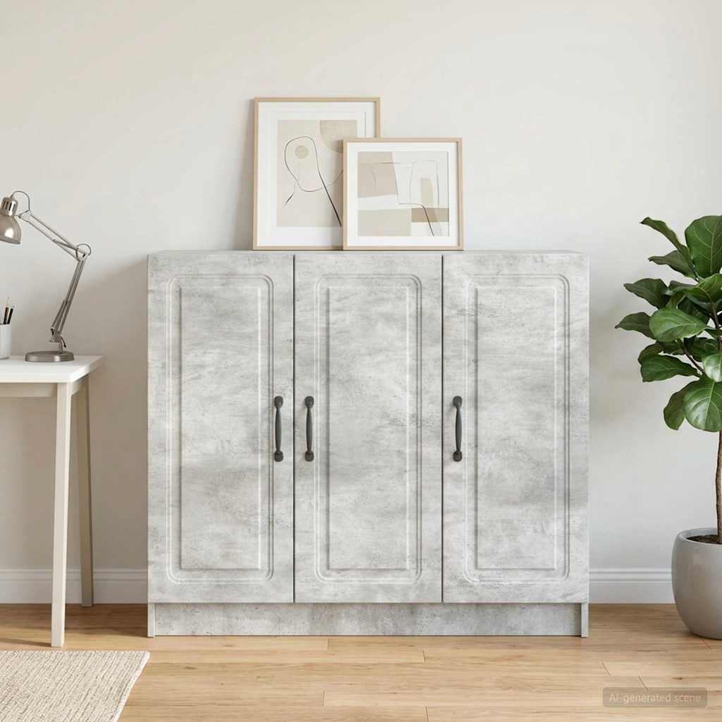 Sideboard Betongrau 89 x 34,5 x 77 cm Holzwerkstoff