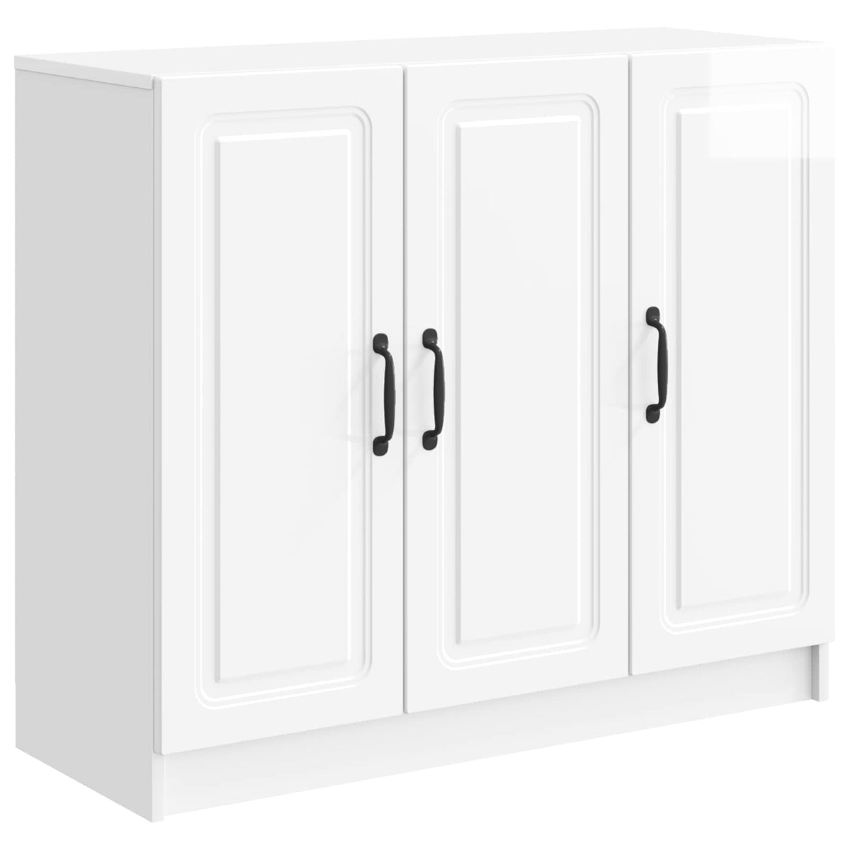 Sideboard Hochglanz Weiß 89 x 34,5 x 77 cm Holzwerkstoff