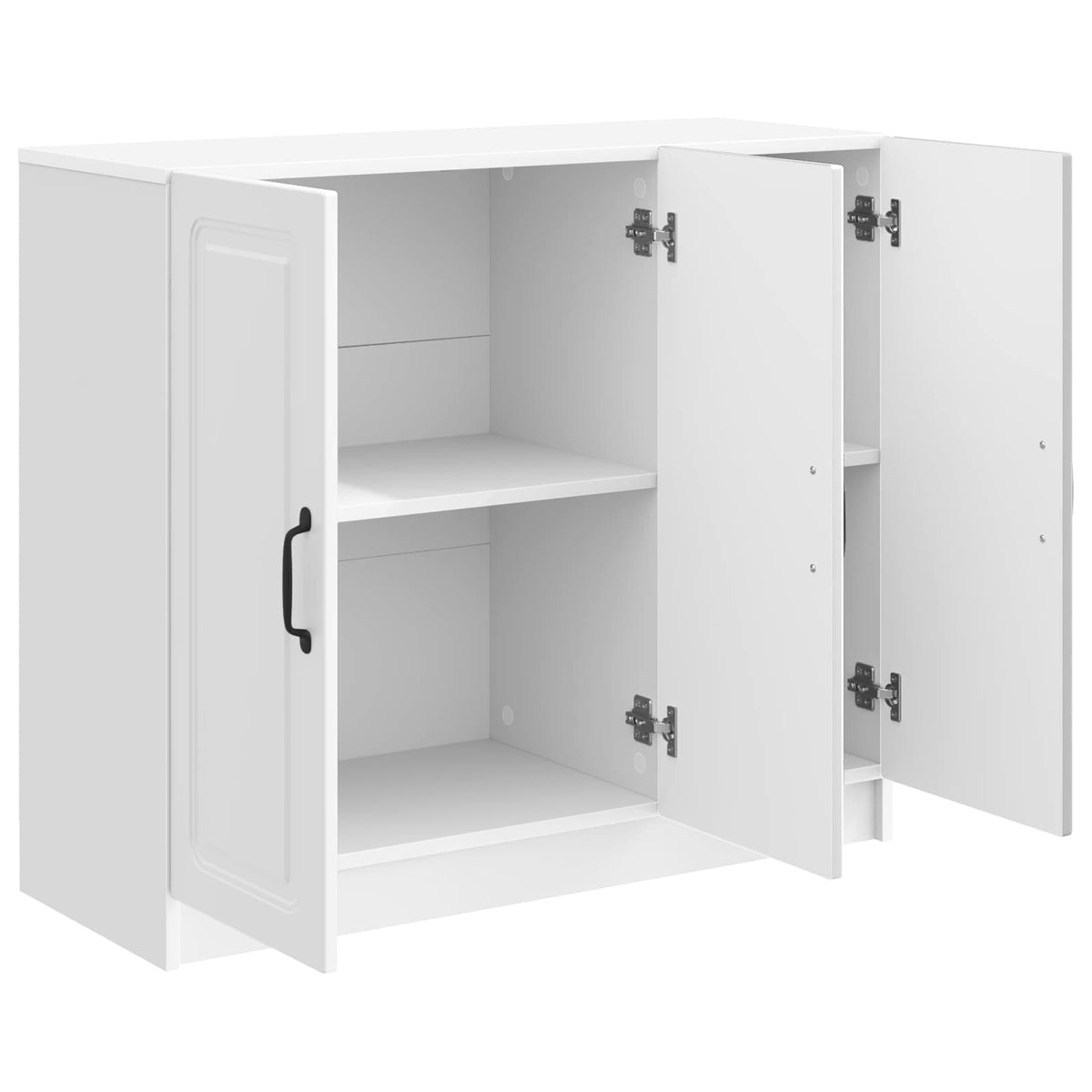Sideboard Hochglanz Weiß 89 x 34,5 x 77 cm Holzwerkstoff
