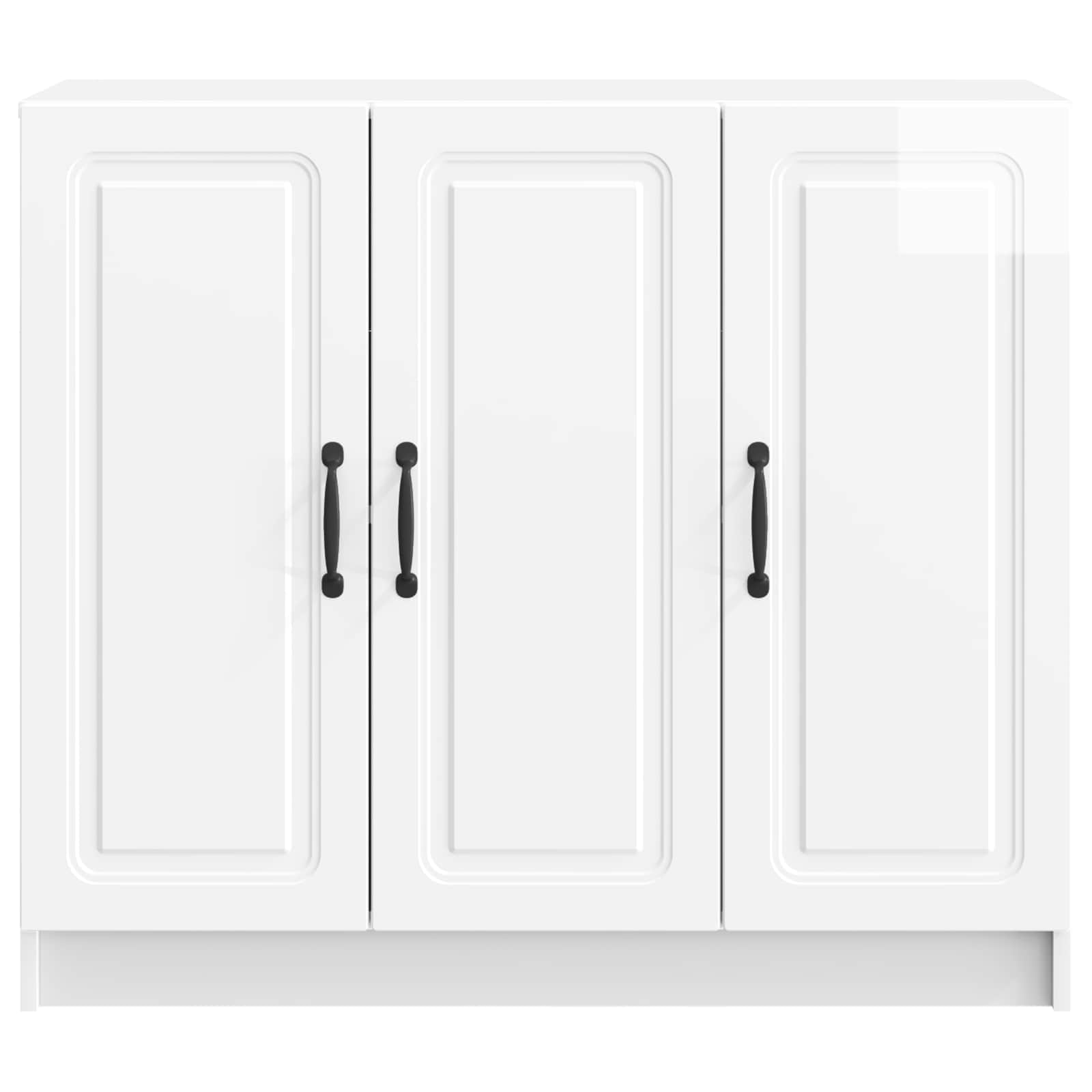 Sideboard Hochglanz Weiß 89 x 34,5 x 77 cm Holzwerkstoff