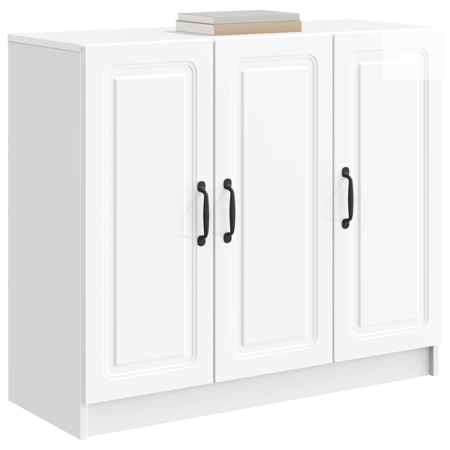 Sideboard Hochglanz Weiß 89 x 34,5 x 77 cm Holzwerkstoff