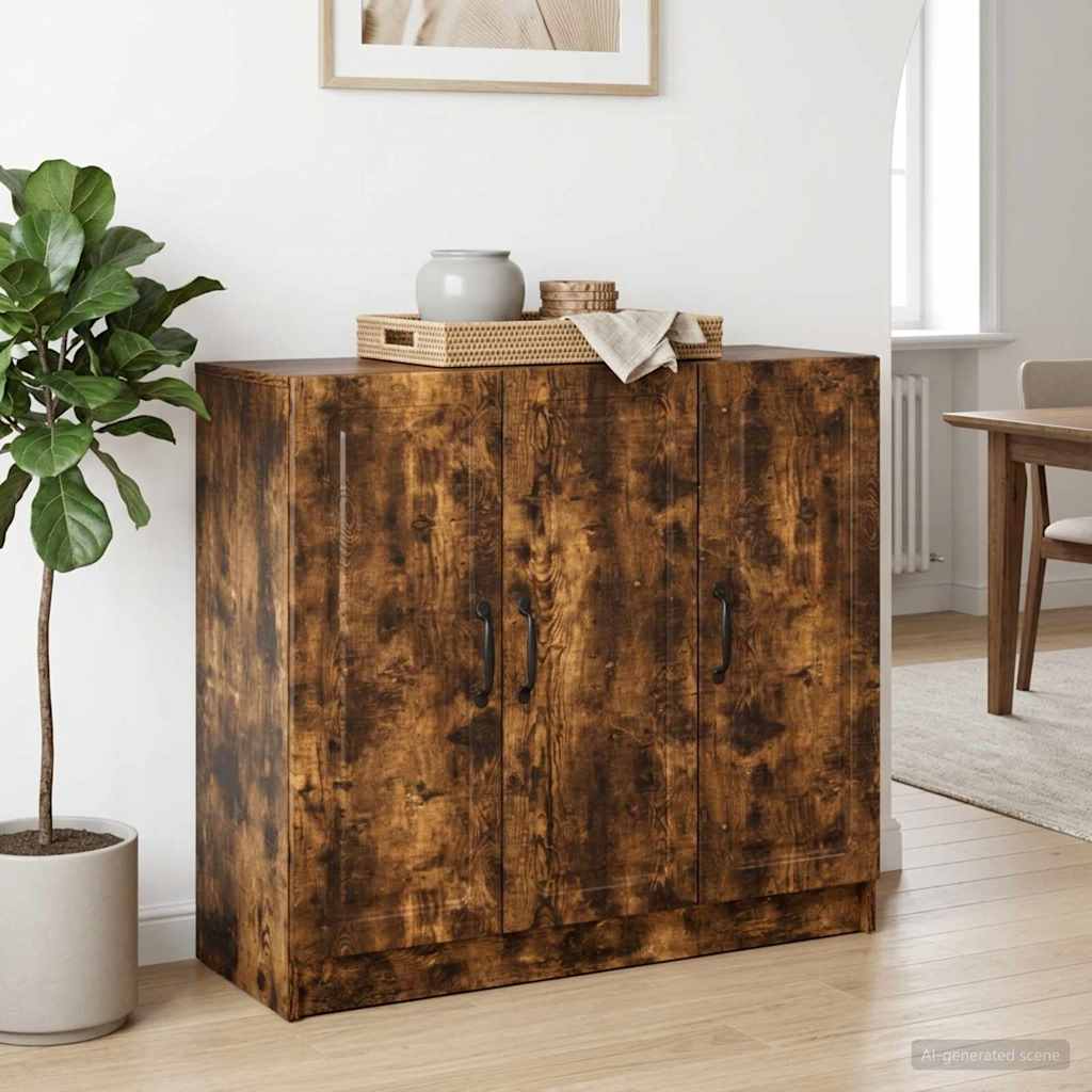 Sideboard Räuchereiche 89 x 34,5 x 77 cm Holzwerkstoff