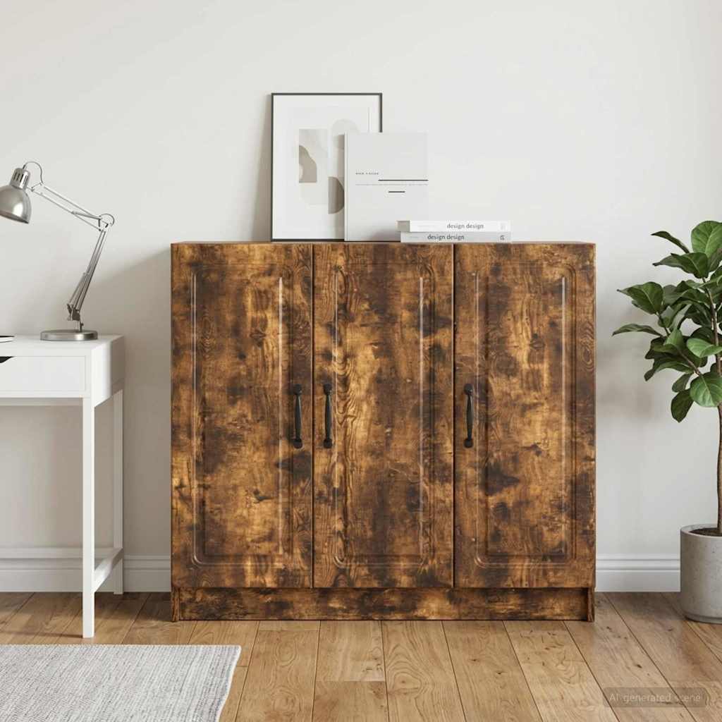 Sideboard Räuchereiche 89 x 34,5 x 77 cm Holzwerkstoff