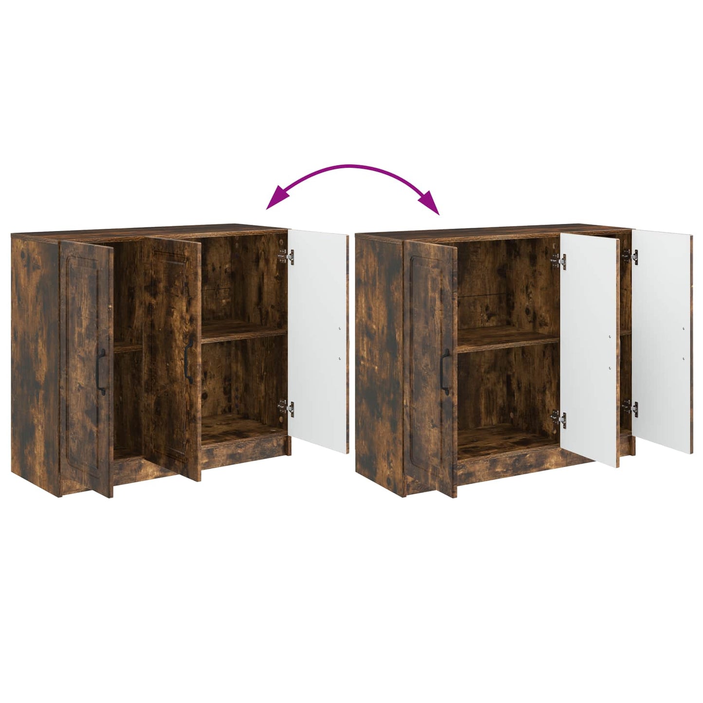 Sideboard Räuchereiche 89 x 34,5 x 77 cm Holzwerkstoff
