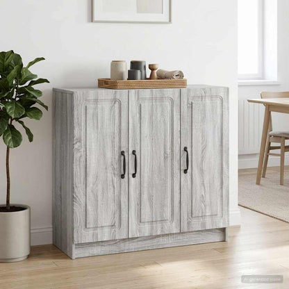 Sideboard Sonoma-Grau 89 x 34,5 x 77 cm Holzwerkstoff