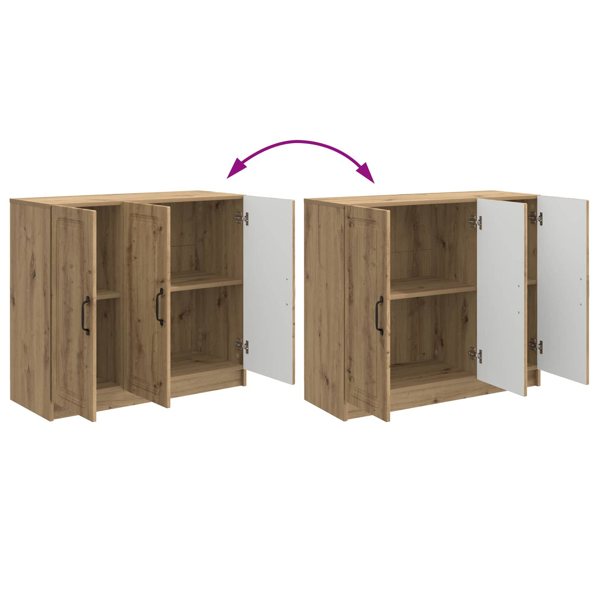 Sideboard Artisan-Eiche 89 x 34,5 x 77 cm Holzwerkstoff