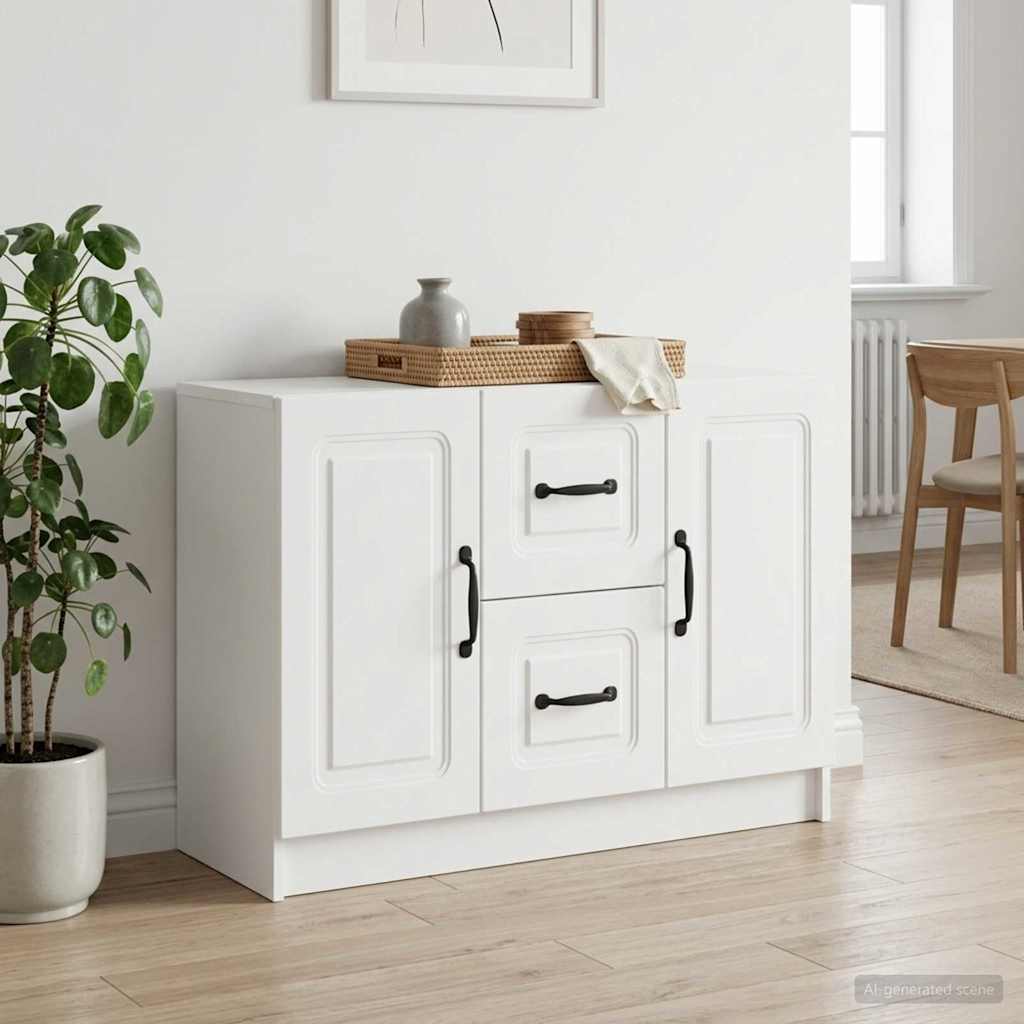 Sideboard Weiß 89 x 34,5 x 57 cm Holzwerkstoff