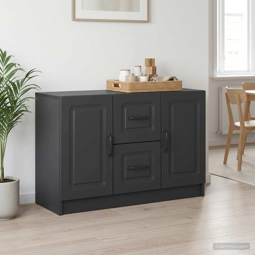 Sideboard Schwarz 89 x 34,5 x 57 cm Holzwerkstoff