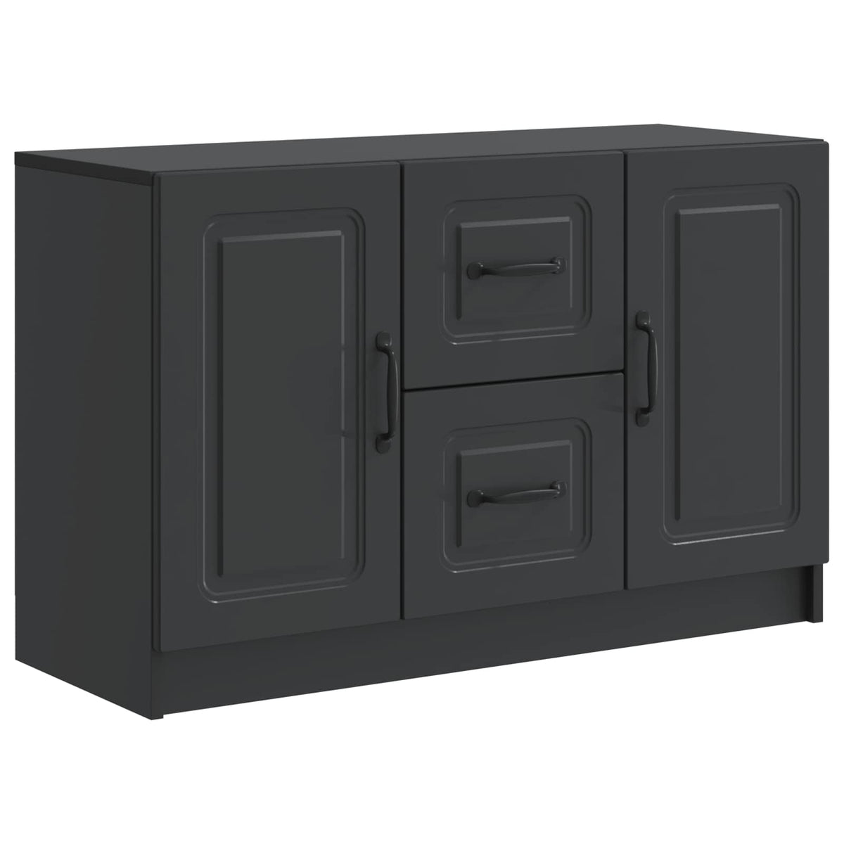 Sideboard Schwarz 89 x 34,5 x 57 cm Holzwerkstoff