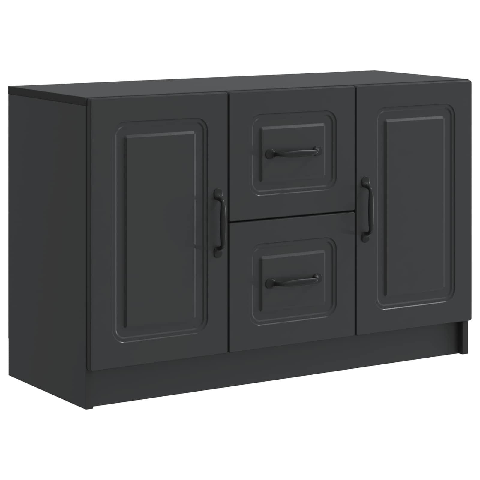 Sideboard Schwarz 89 x 34,5 x 57 cm Holzwerkstoff