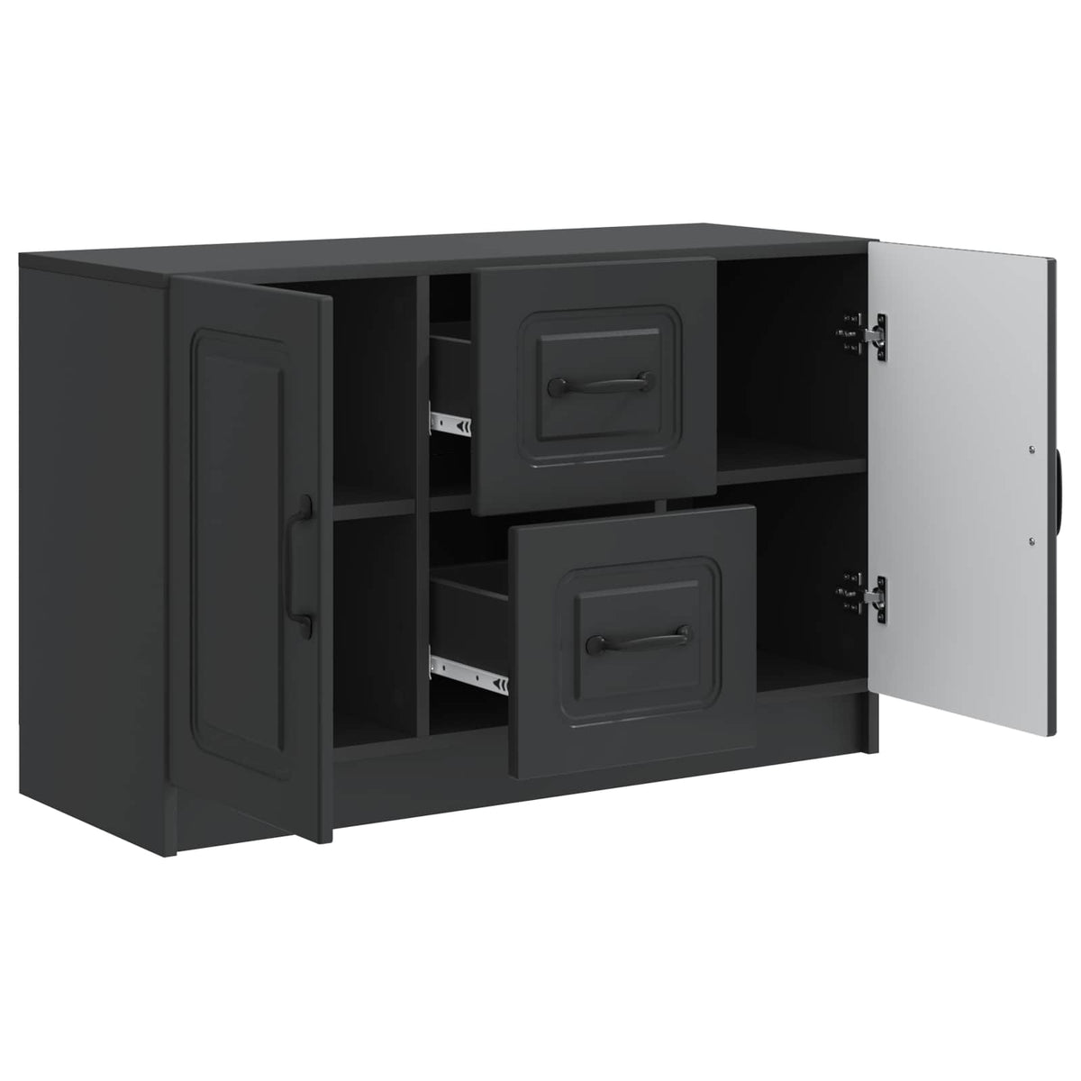 Sideboard Schwarz 89 x 34,5 x 57 cm Holzwerkstoff