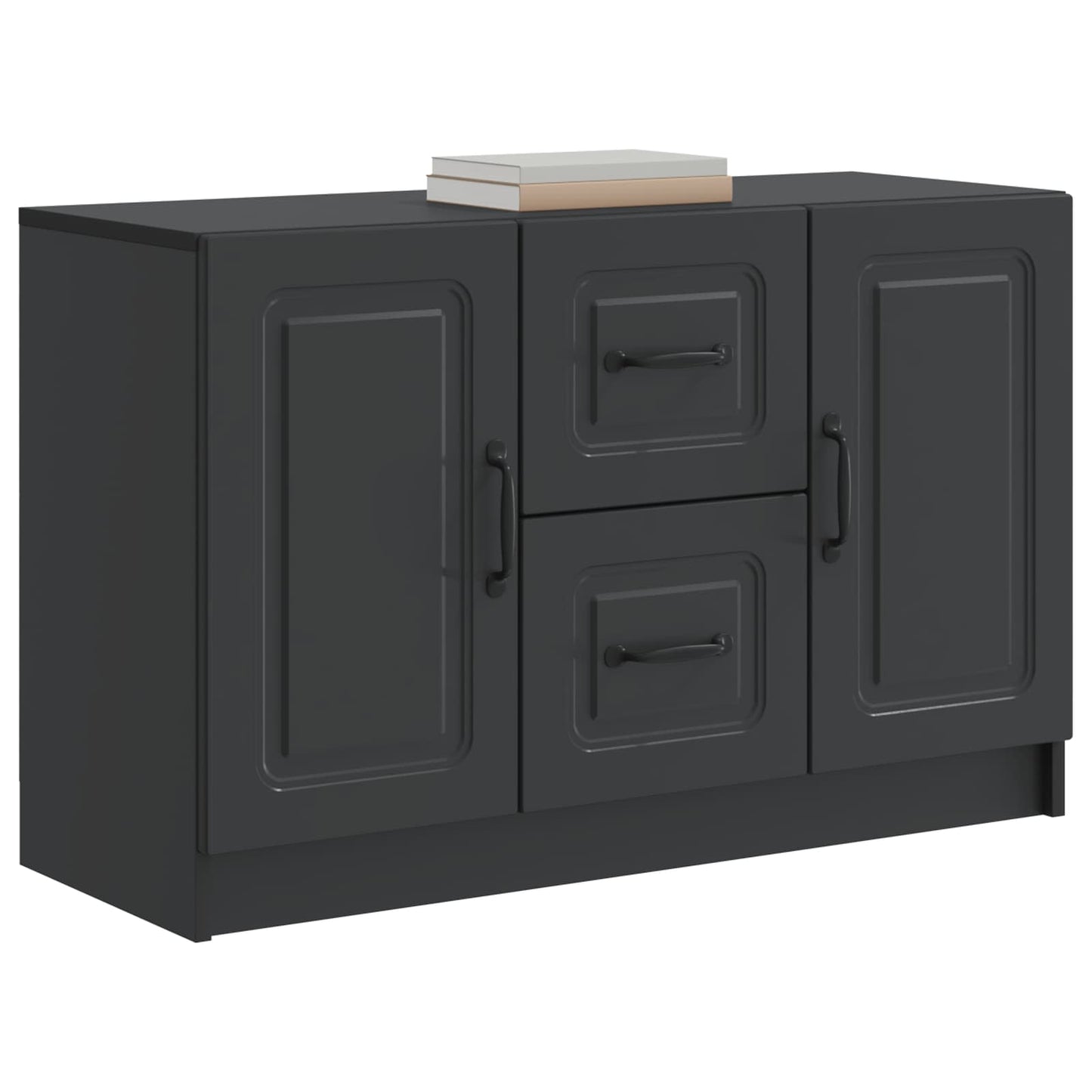 Sideboard Schwarz 89 x 34,5 x 57 cm Holzwerkstoff