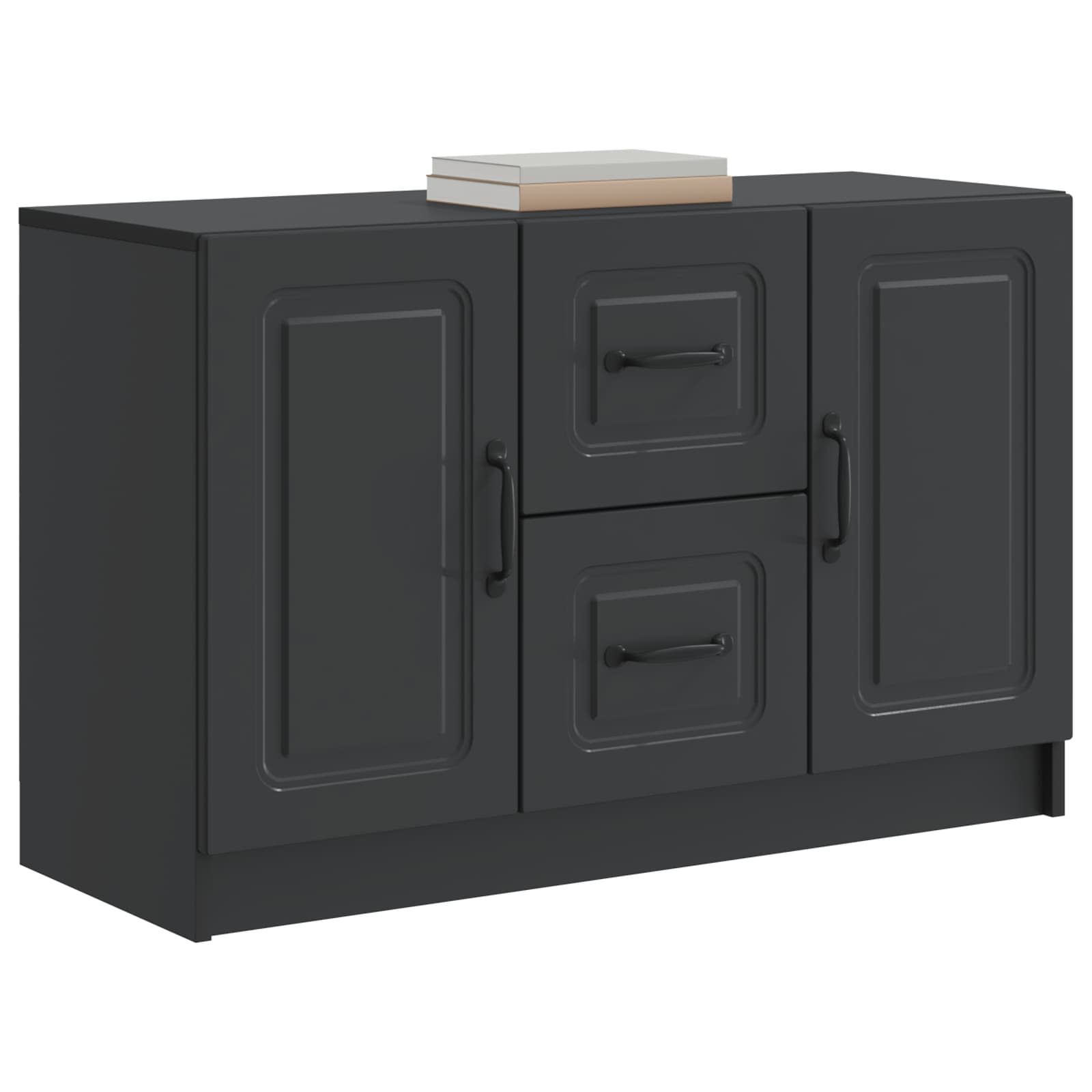 Sideboard Schwarz 89 x 34,5 x 57 cm Holzwerkstoff