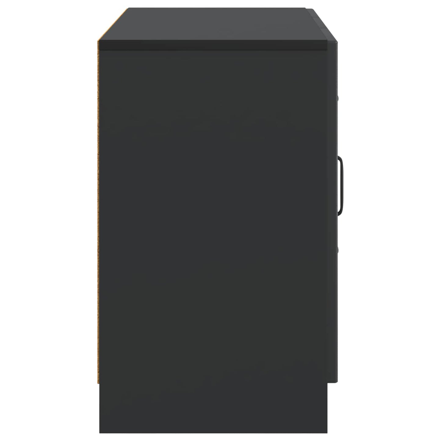Sideboard Schwarz 89 x 34,5 x 57 cm Holzwerkstoff