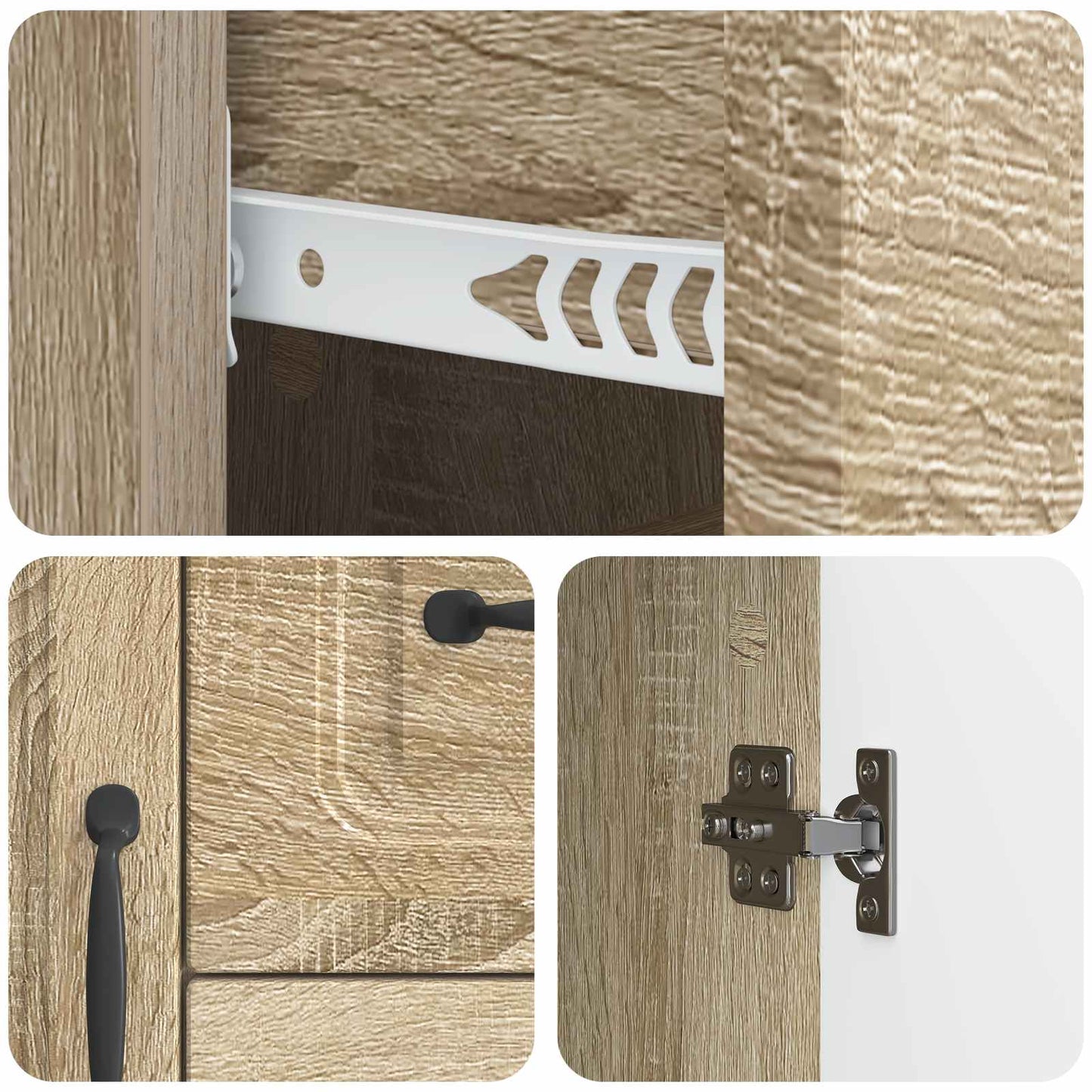 Sideboard Sonoma-Eiche 89 x 34,5 x 57 cm Holzwerkstoff