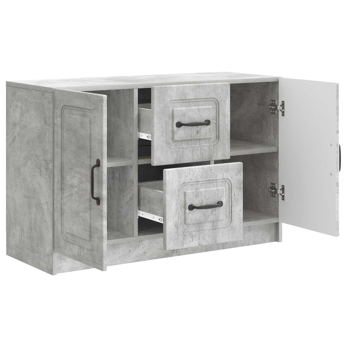 Sideboard Betongrau 89 x 34,5 x 57 cm Holzwerkstoff