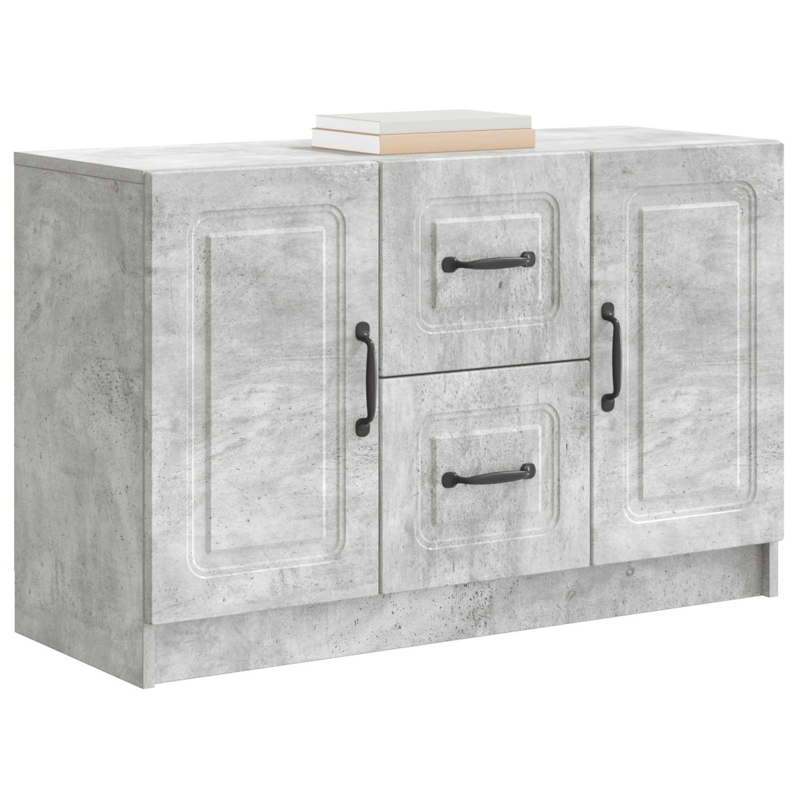 Sideboard Betongrau 89 x 34,5 x 57 cm Holzwerkstoff