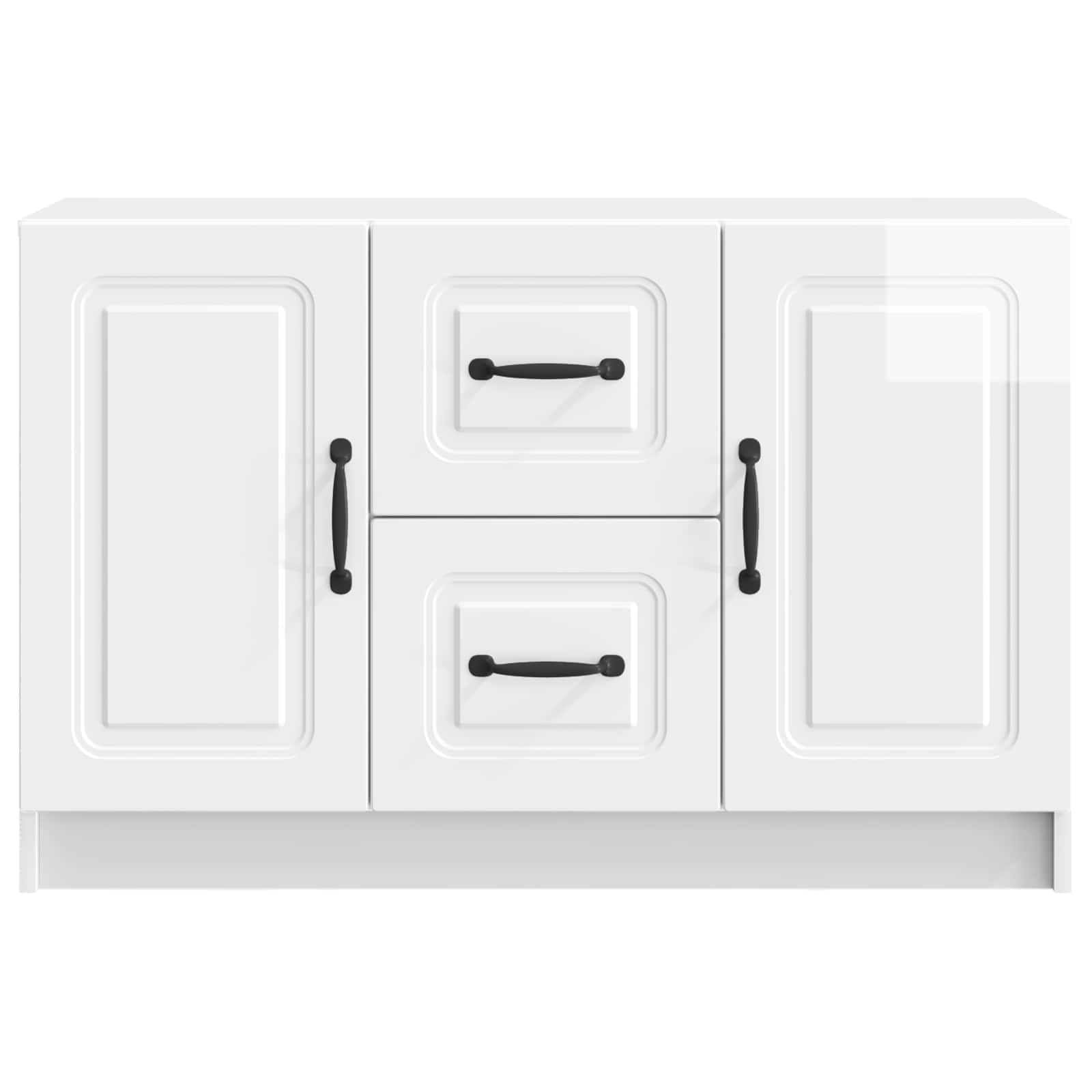 Sideboard Hochglanz Weiß 89 x 34,5 x 57 cm Holzwerkstoff