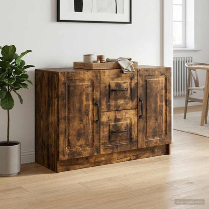 Sideboard Räuchereiche 89 x 34,5 x 57 cm Holzwerkstoff