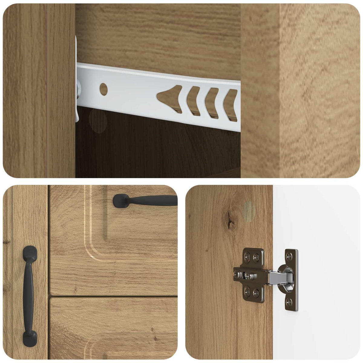 Sideboard Artisan-Eiche 89 x 34,5 x 57 cm Holzwerkstoff