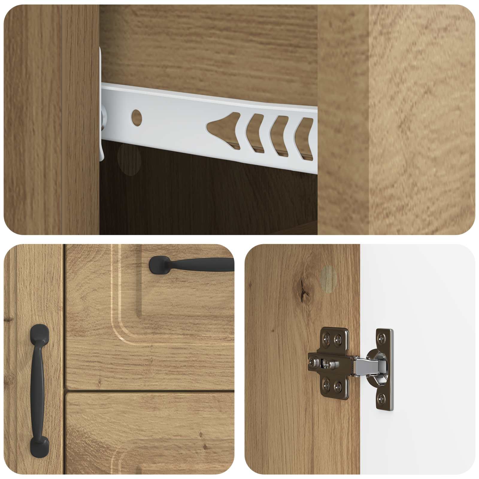 Sideboard Artisan-Eiche 89 x 34,5 x 57 cm Holzwerkstoff