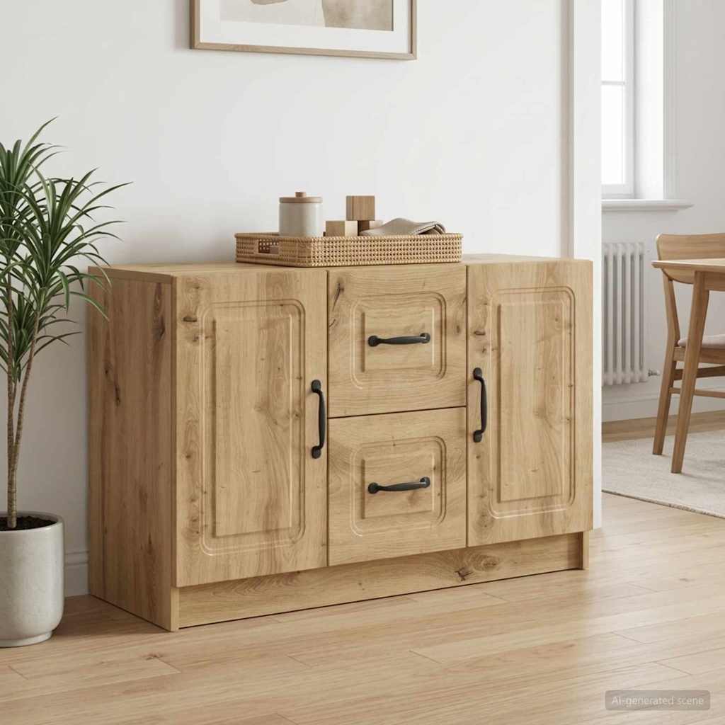 Sideboard Artisan-Eiche 89 x 34,5 x 57 cm Holzwerkstoff