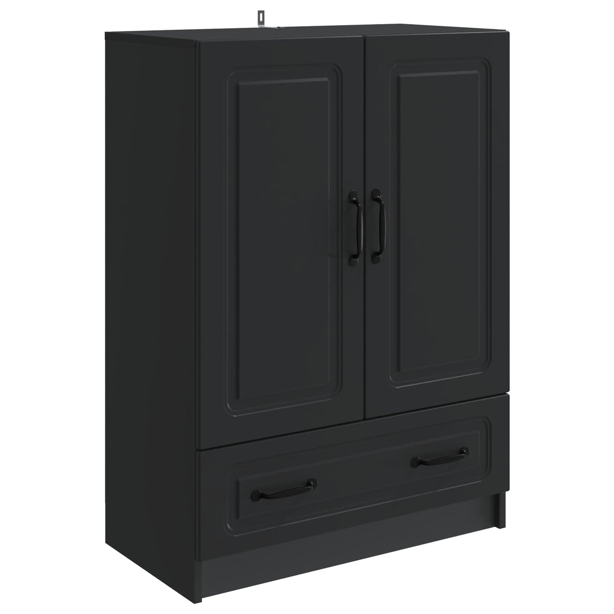 Sideboard Schwarz 66 x 34,5 x 92 cm Holzwerkstoff